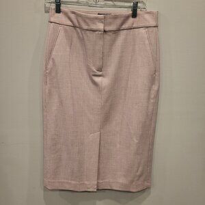 RW&CO Pink Pencil Skirt W/ Pockets Midi Skirt Business Formal Size 8